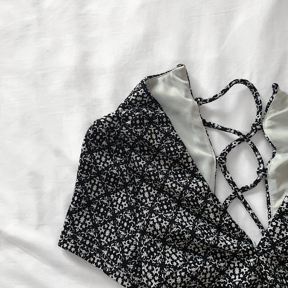 black and white Windsor romper